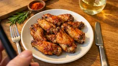 Crispy Air Fryer Chicken Wings with Rosemary and Paprika (No Deep Frying)