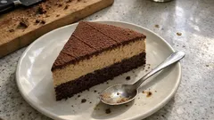 Coffee Mousse Cake with Cocoa Sponge—A Chilled Dessert That Slices Clean