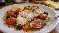 Air Fryer Cod with Cherry Tomatoes and Potatoes—A 30-Minute Mediterranean Dinner