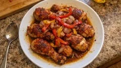 Pollo alla Paprika: Sheet-Pan Chicken Drumsticks with Sweet Roasted Peppers