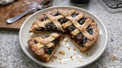 Italian Fig Crostata with a No-Butter Crust and Silky Cream Topping