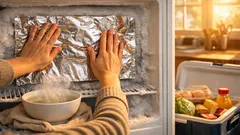 The aluminum foil trick to defrost freezer frost fast and save energy