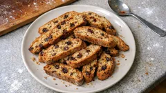 Cantucci al Mosto: Crunchy Grape Must Biscotti with Anise and Raisins